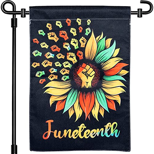 Juneteenth Flag June19 1865 Juneteenth Garden Flag,Double Sided Vertical 12×18 Inch African American Celebration Historical Day Yard Outdoor Decoration Sign