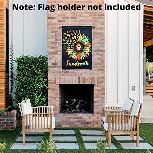 Juneteenth Flag June19 1865 Juneteenth Garden Flag,Double Sided Vertical 12×18 Inch African American Celebration Historical Day Yard Outdoor Decoration Sign