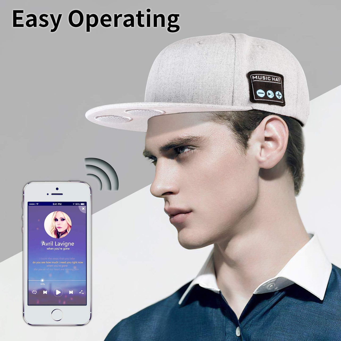 Hat with Bluetooth Speaker Adjustable Bluetooth Hat Wireless Smart Speakerphone Cap for Outdoor Sport Baseball Cap is The Perfect Gifts for Men/Women/Boys/Girls