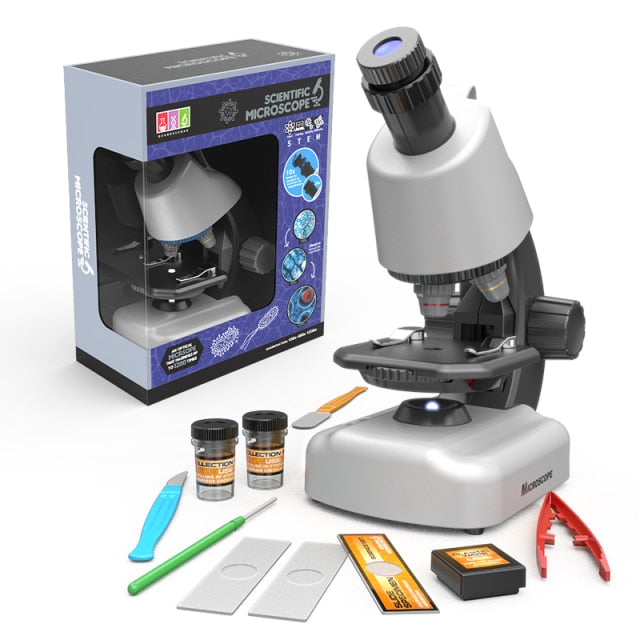 Scientific Microscope Educational Education Lab Kit Experiment Sets For Kids Children's Toys Birthday Gifts Science Toy Stereo