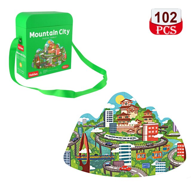 Scenery Landscape Train Mini Puzzle Tour About Nature Sequence Building Kids Child Educational Toys For Children Architecture